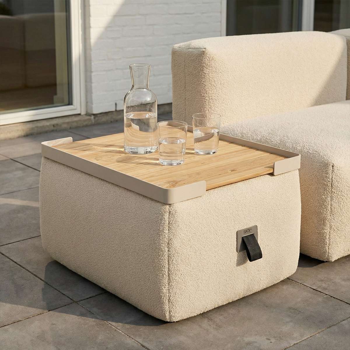 Patio Pouf Tray