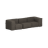 Soft Sofa Outdoor 3 Seater in Kirra Noir van sackit tegen een neutrale achtergrond