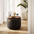 Canvas Pouf in Canvas Black van sackit in een Scandinavisch interieur