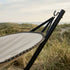 Cobana Hammock hangmat in Boucle Beige / zwart van sackit op een terras