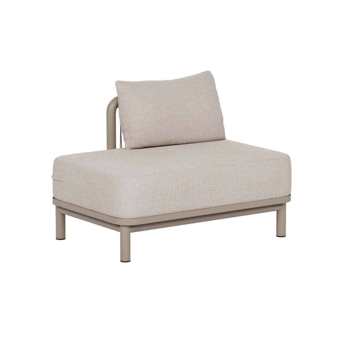 Kirra Lounge Sofa Open end right in Kirra Sand van sackit productfoto op een witte achtergrond