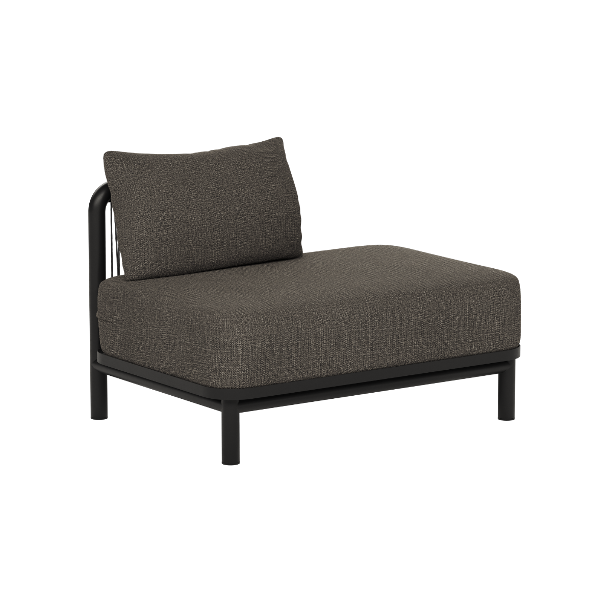 Kirra Lounge Sofa Open end left in Kirra Noir van sackit op een witte achtergrond