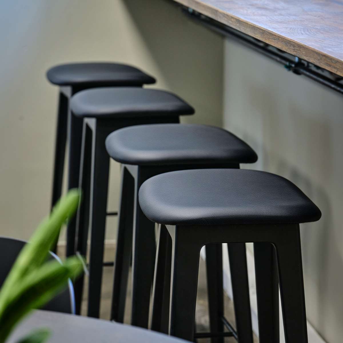 Nordic Bar Stool - Black Stained Oak