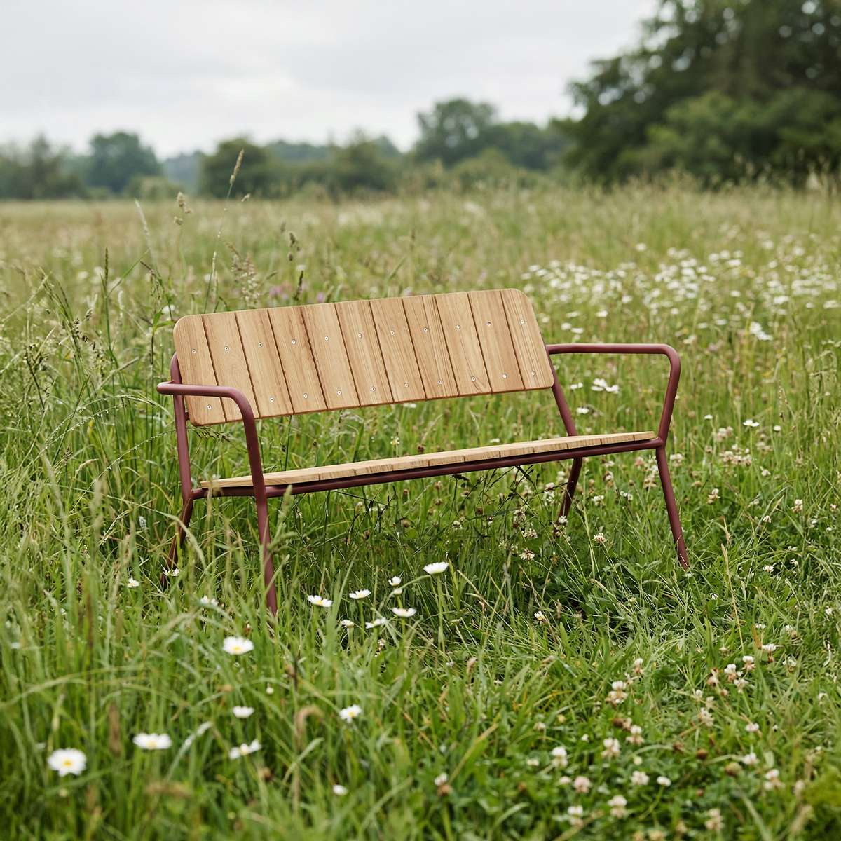 Kirra Patio Bench in Chestnut van sackit buiten gestyled