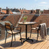 Kirra Cafe Table & 2 Kirra Patio Chair in Noir van sackit buiten gestyled