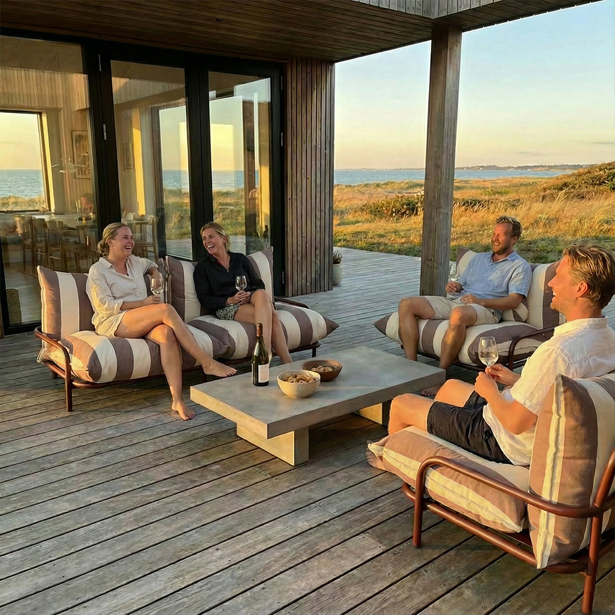 Mollis Lounge Chair - Buiten loungestoel van gepoedercoat aluminium en olefin
