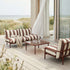 Mollis Coffee Table in Chestnut van sackit op een terras