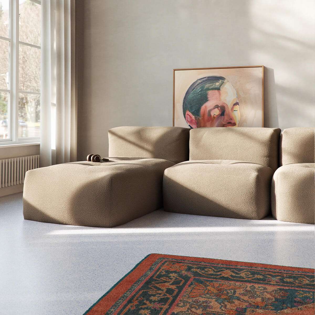 Soft Sofa Indoor - 3 Seater w/ Lounger