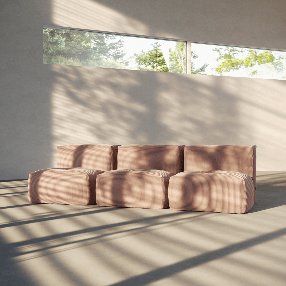 Soft Sofa Indoor - 3 Seater Open
