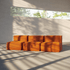 Soft Sofa Indoor - 3 Seater Open