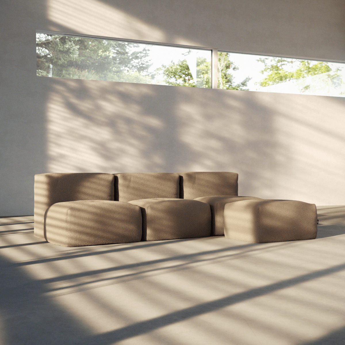 Soft Sofa Indoor - 3 Seater Open
