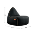 Canvas Lounge Chair & Pouf
