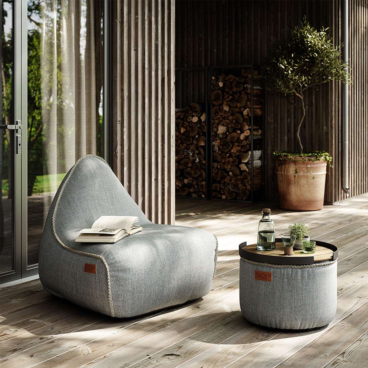 Cobana Lounge Chair & Pouf