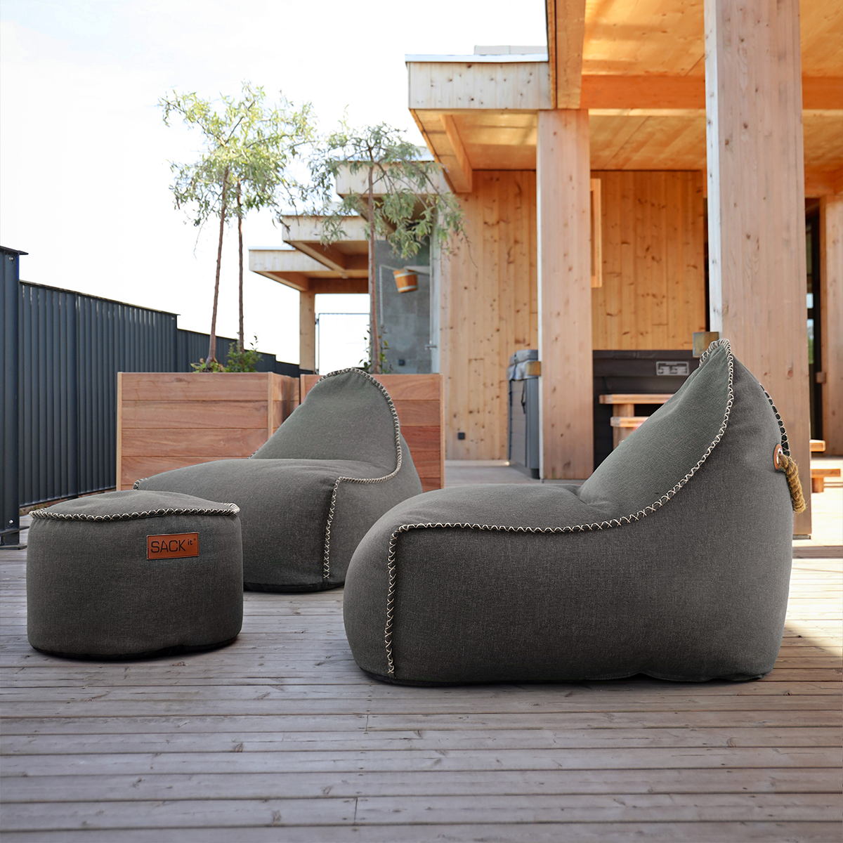 Cobana Lounge Chair & Pouf