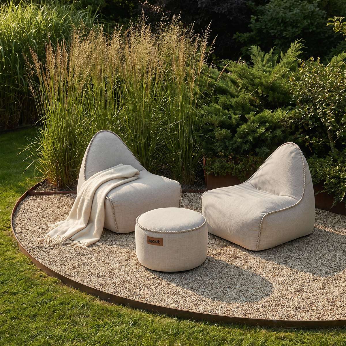 Cobana Lounge Chair & Pouf