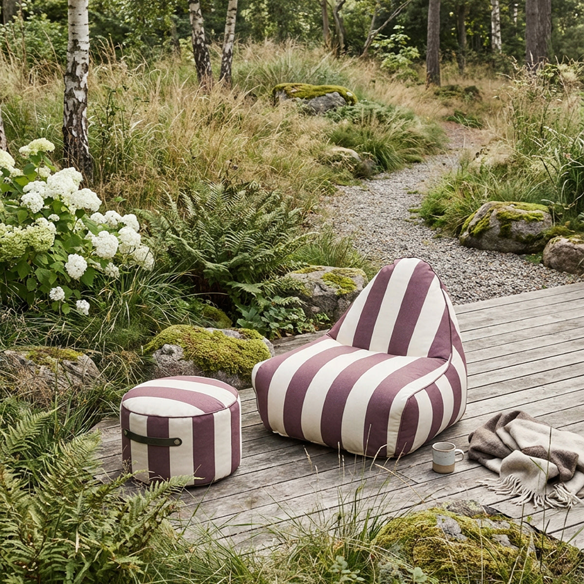 sackit Chair & Pouf Outdoor - Loungeset voor buiten met comfort het hele jaar door